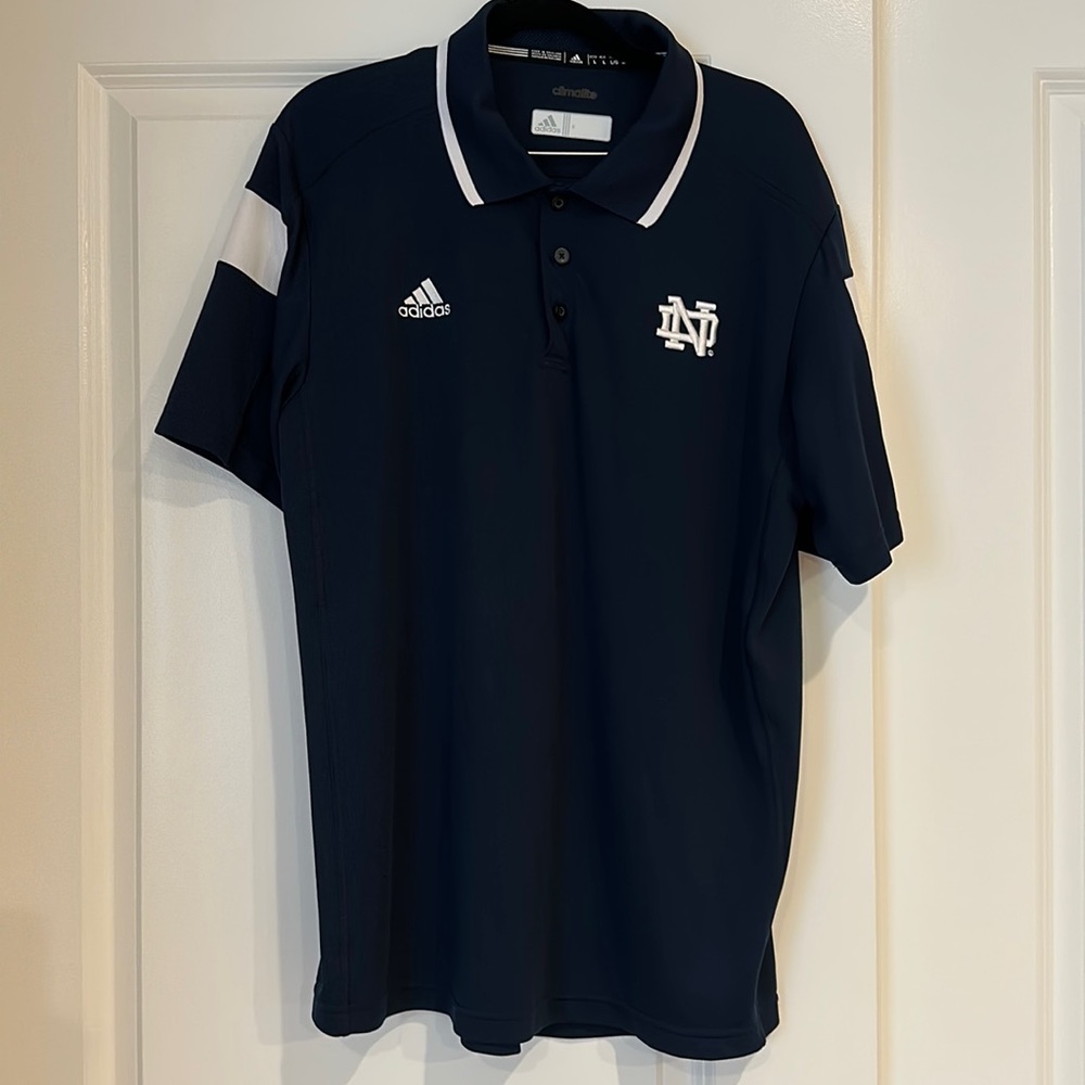 EUC Adidas Climate Notre Dame polo